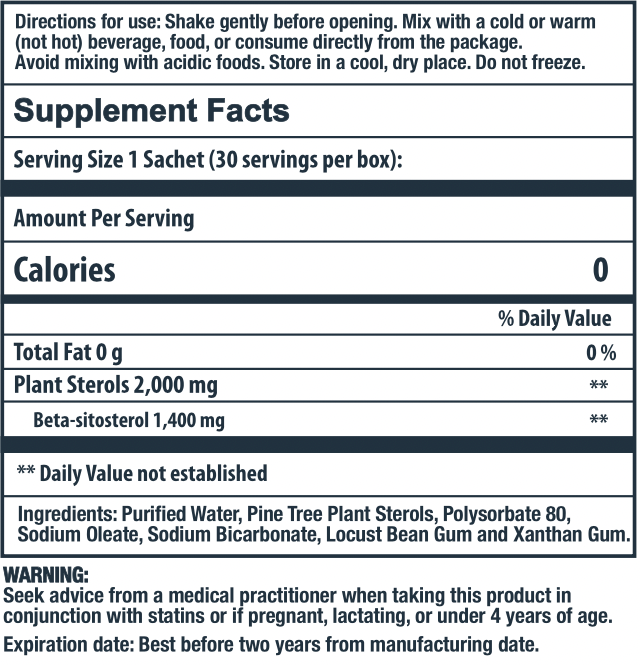 Cardiosmile 2000mg Liquid Plant Sterols Cholesterol Lowering Supplement